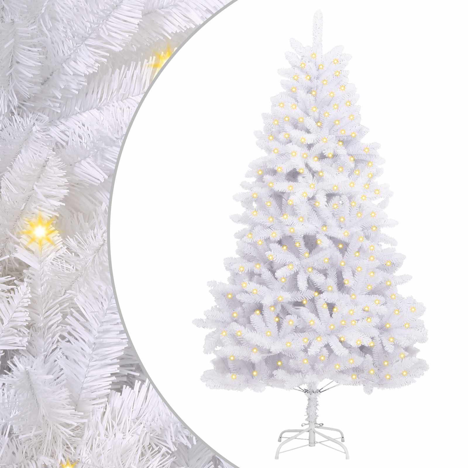 Vidaxl kunstkerstboom met 300 led wit 270 cm pvc en metaal