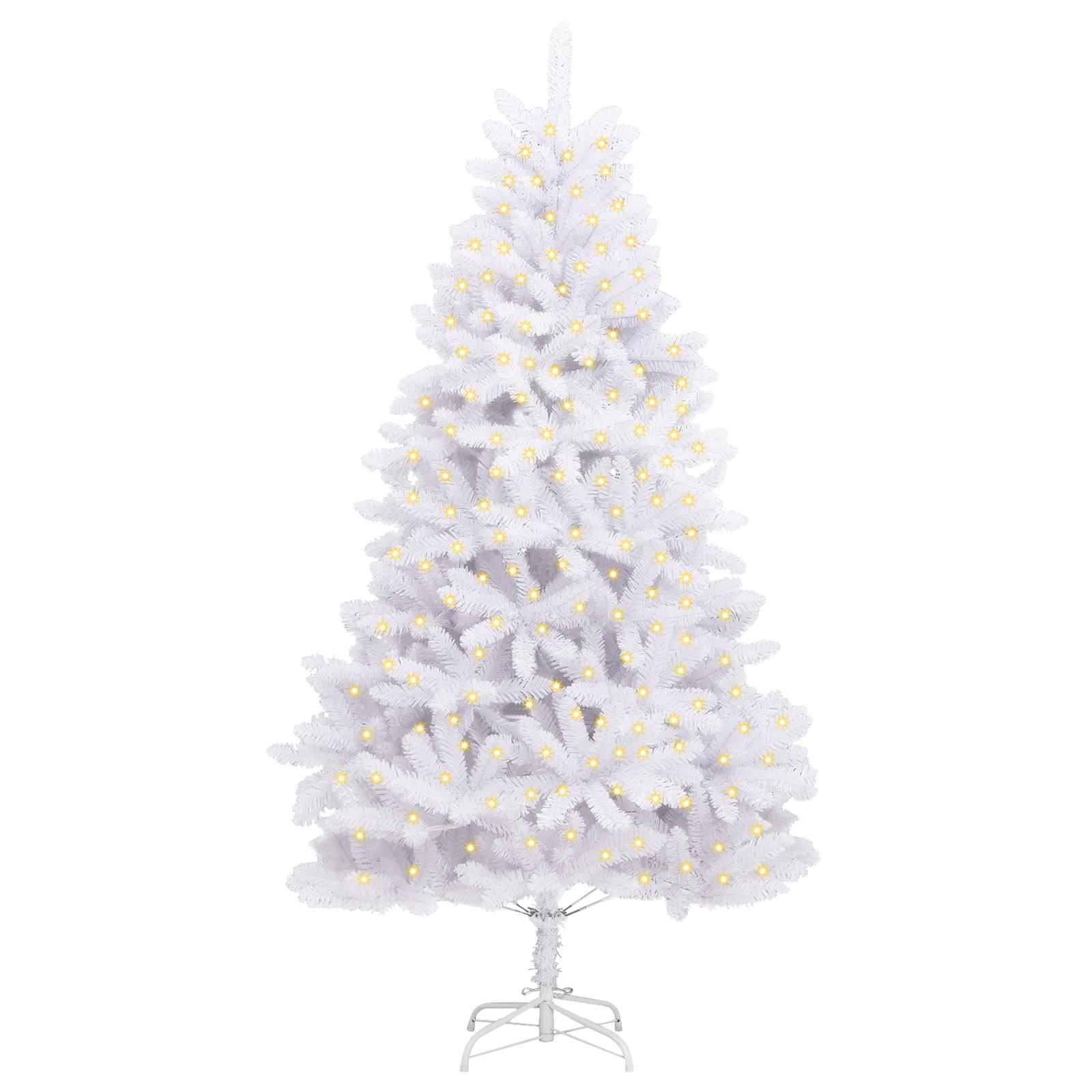 Vidaxl kunstkerstboom met 300 led wit 270 cm pvc en metaal