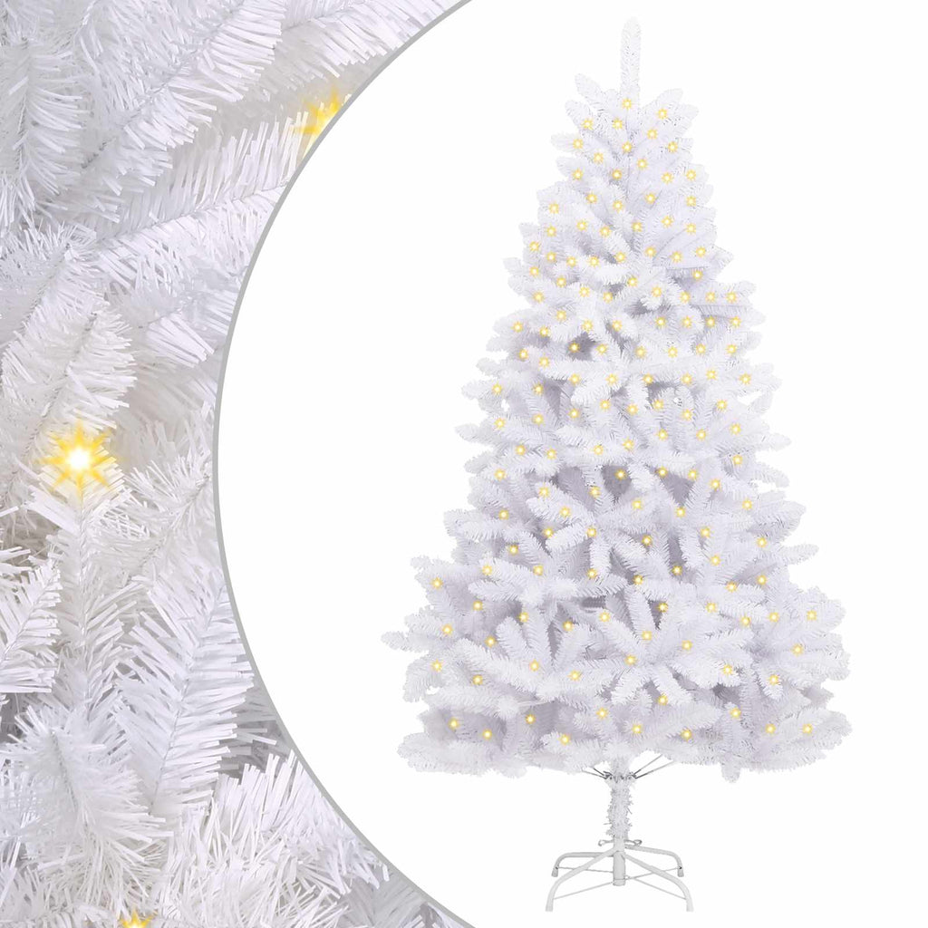 Vidaxl kunstkerstboom met 300 led wit 300 cm pvc en metaal