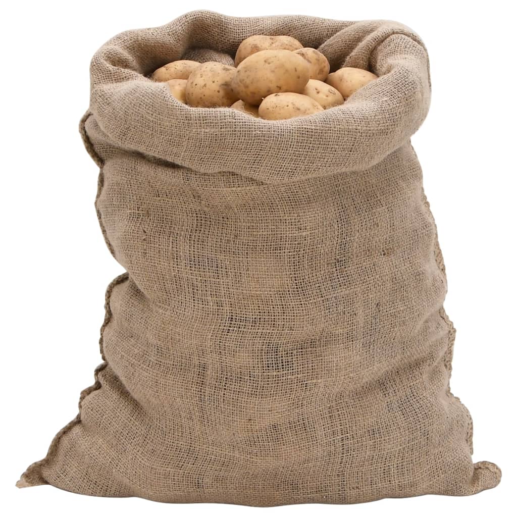 VidaXL Jutesäcke, 5 Stück, 220 g/m², 60 x 105 cm, 100 % Jute