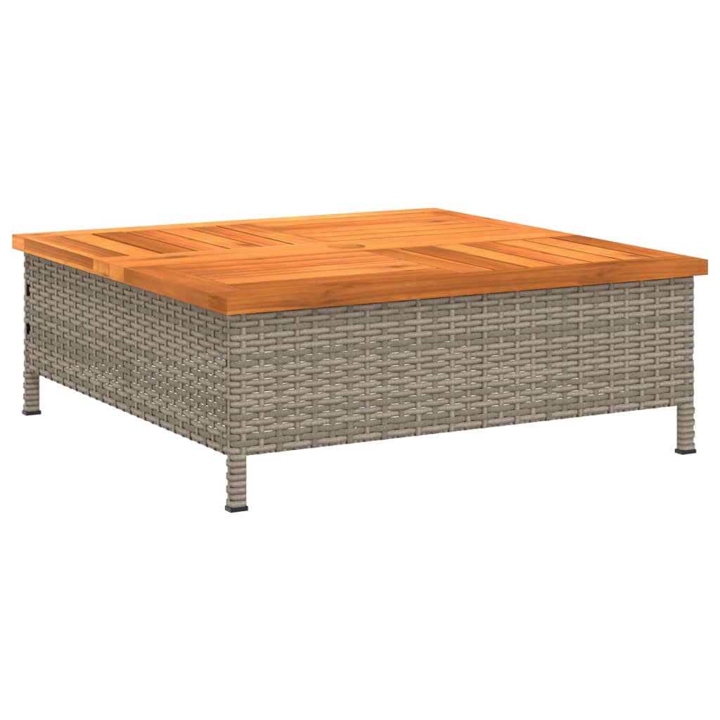 VidaXL Sonnenschirm – Gestell 70 x 70 x 25 cm, Polyrattan, Akazie, Holzgrau