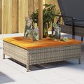 VidaXL Sonnenschirm – Gestell 70 x 70 x 25 cm, Polyrattan, Akazie, Holzgrau