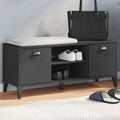 Vidaxx Schuhbank Viken 106x35x45 cm, schwarz-weiß
