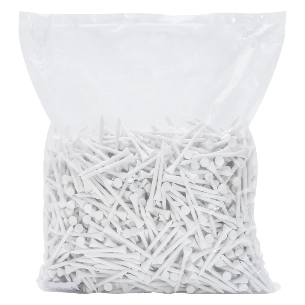 VidaXL 1000 Stück Golf-Tees 83 mm Bambus weiß