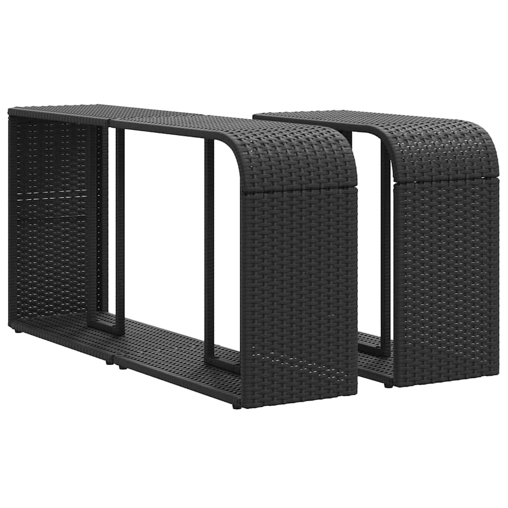 VidaXL -Speicherwerte 2 St Poly Rattan Schwarz