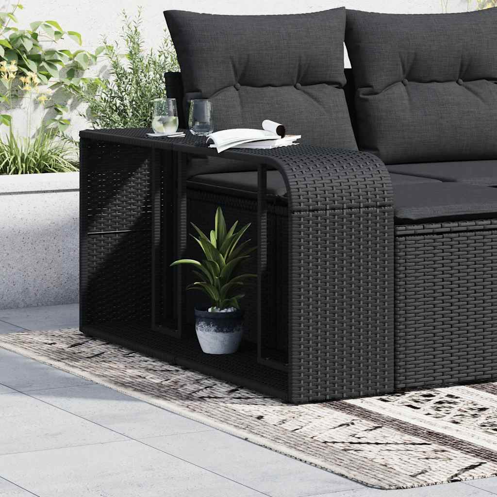 VidaXL -Speicherwerte 2 St Poly Rattan Schwarz