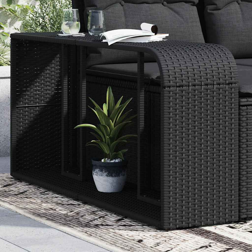 VidaXL -Speicherwerte 2 St Poly Rattan Schwarz