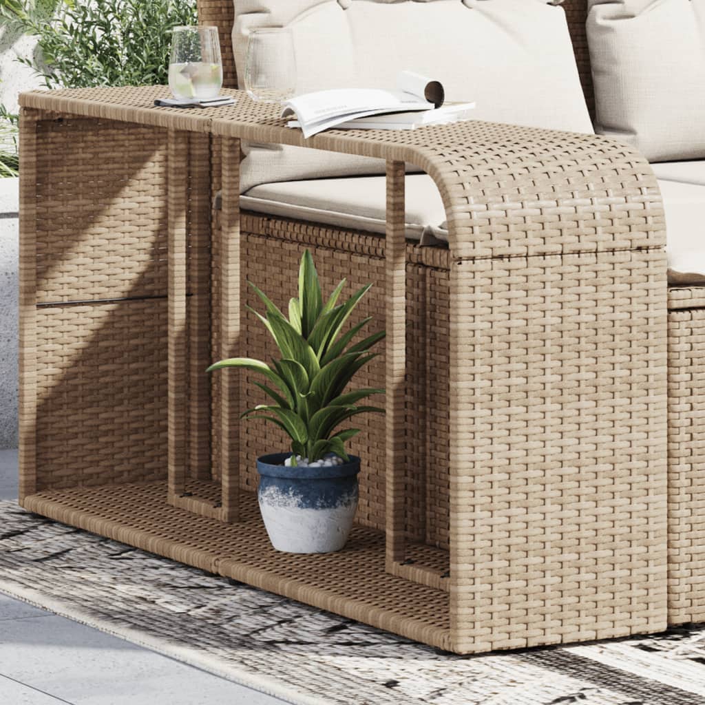 VIDAXL Aufbewahrungsboxen, 2-teilig, Polyrattan, Beige