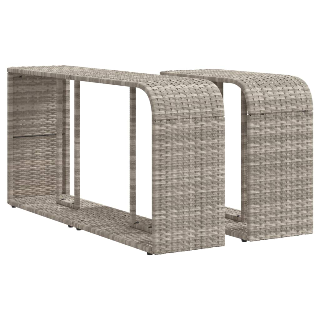 VidaXL Storage Science 2 St Poly Rattan Hellgrau