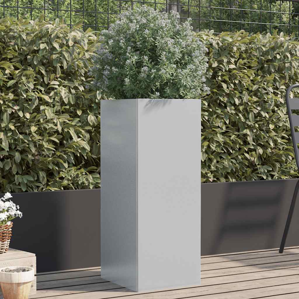 VIDAXL -Pflanzer 32x29x75 cm verzinkter Stahl silberplattiert