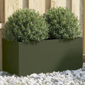 VidaXL Pflanzkübel 62x30x29 cm Stahl olivgrün