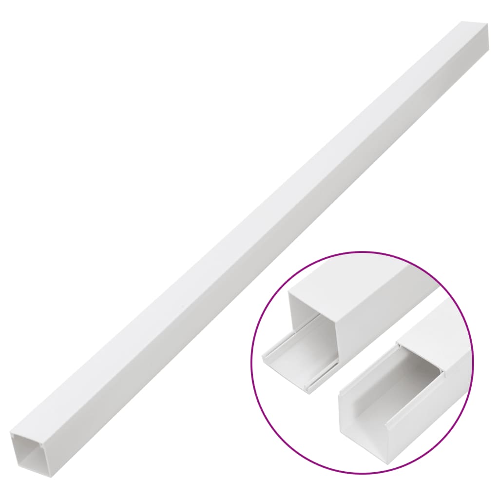 VidaXL Kabelrinne 40x40 mm 10 m PVC