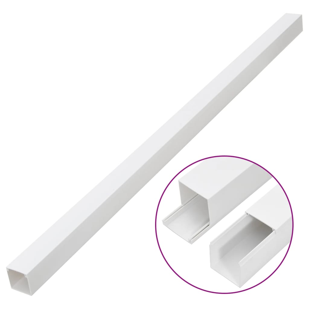 VidaXL Kabelrinne 50x25 mm 10 m PVC