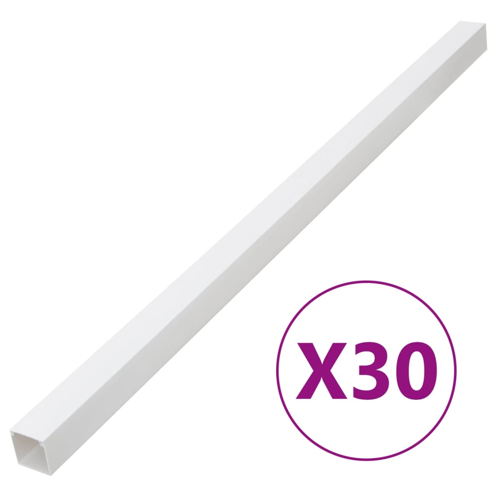 VIDAXL - Kabelkanal 60x40 mm 30 m PVC
