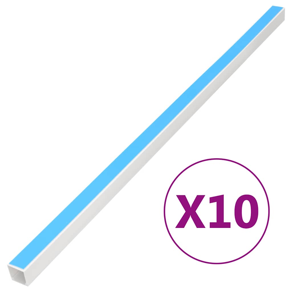 Vidaxl kabelgoot zelfklevend 10x10 mm 10 m pvc