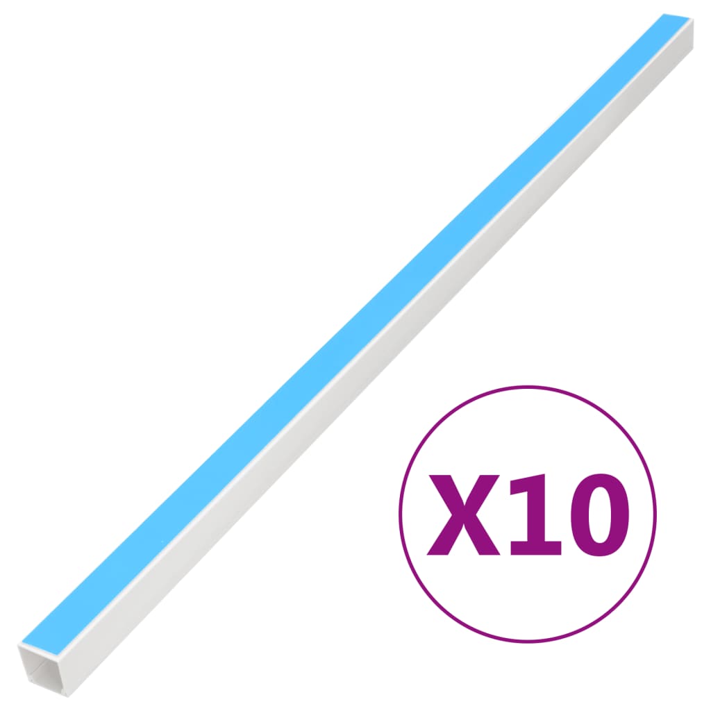 VidaXL Kabelrinne, selbstklebend, 33 x 33 mm, 10 m, PVC