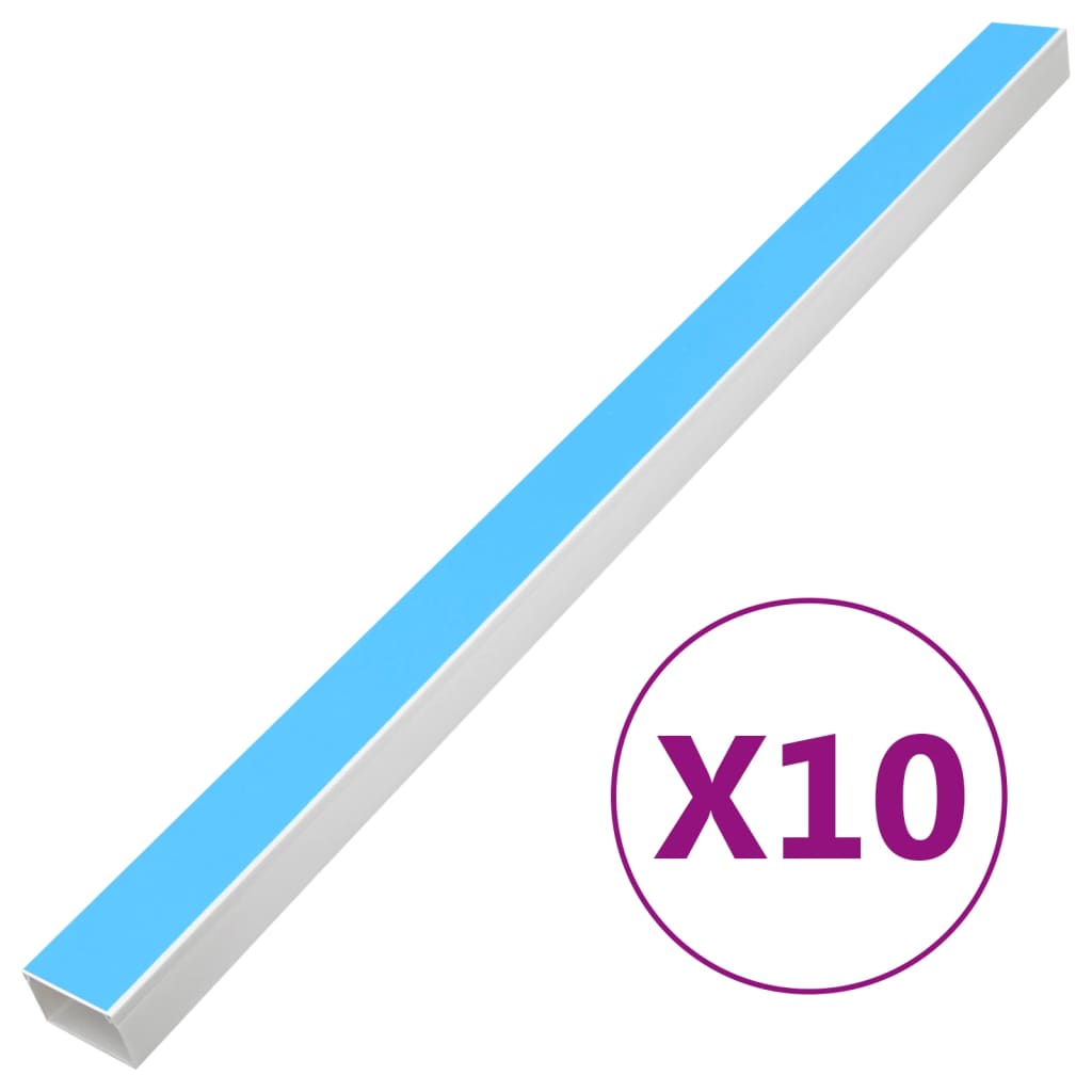 Vidaxxl Kabelrinne, selbstklebend, 60 x 60 mm, 10 m, PVC