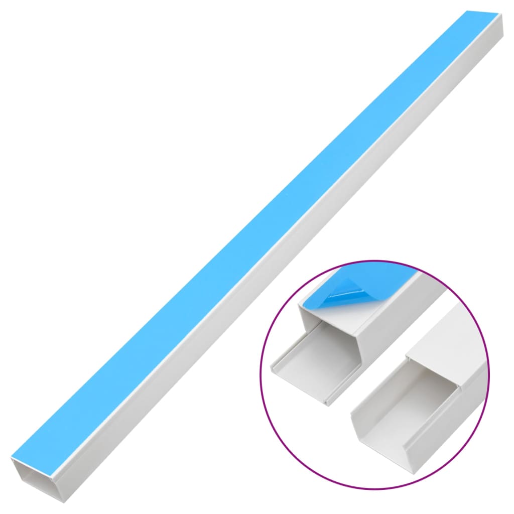 Vidaxxl Kabelrinne, selbstklebend, 60 x 60 mm, 10 m, PVC