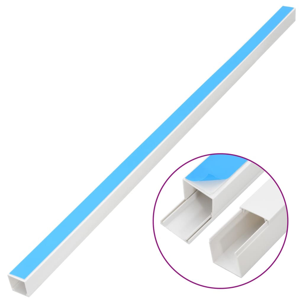 VidaXL Kabelrinne, selbstklebend, 20 x 10 mm, 30 m, PVC