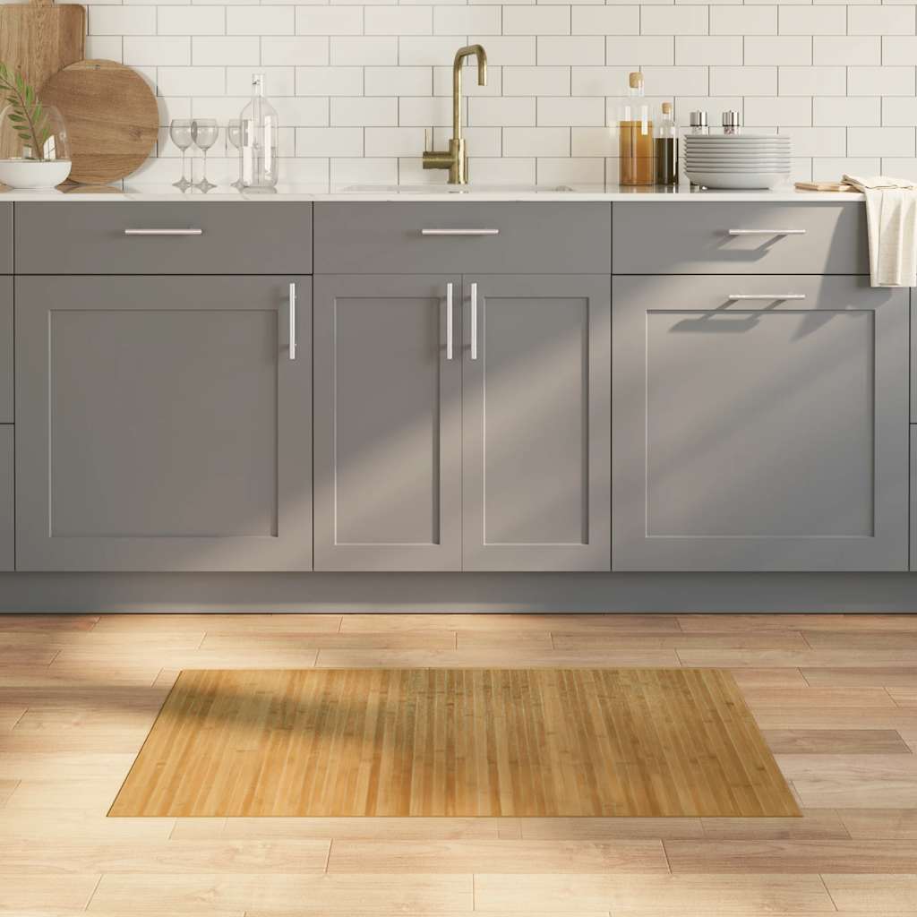 Vidaxl vloerkleed rechthoekig 60x100 cm bamboe naturel