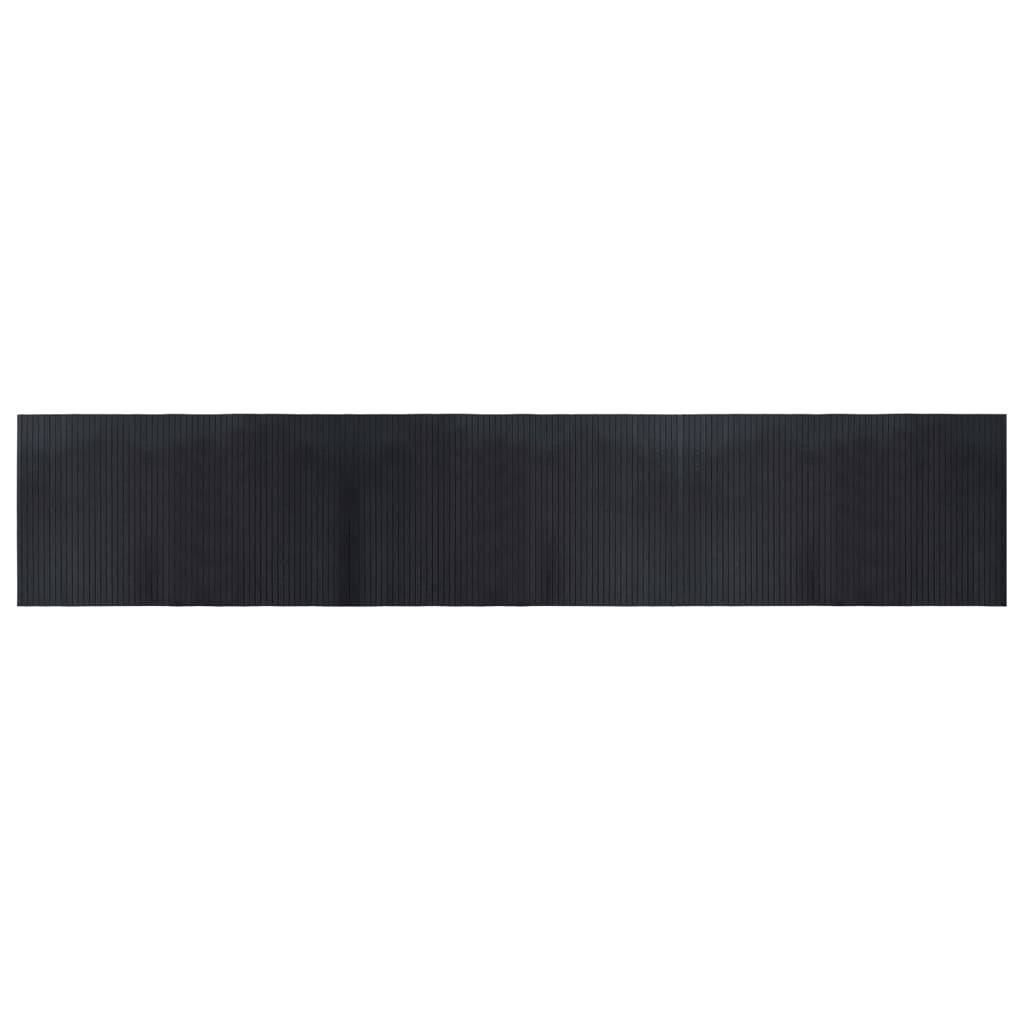 VidaXL Bodenteppich, rechteckig, 60 x 300 cm, Bambus, Schwarz