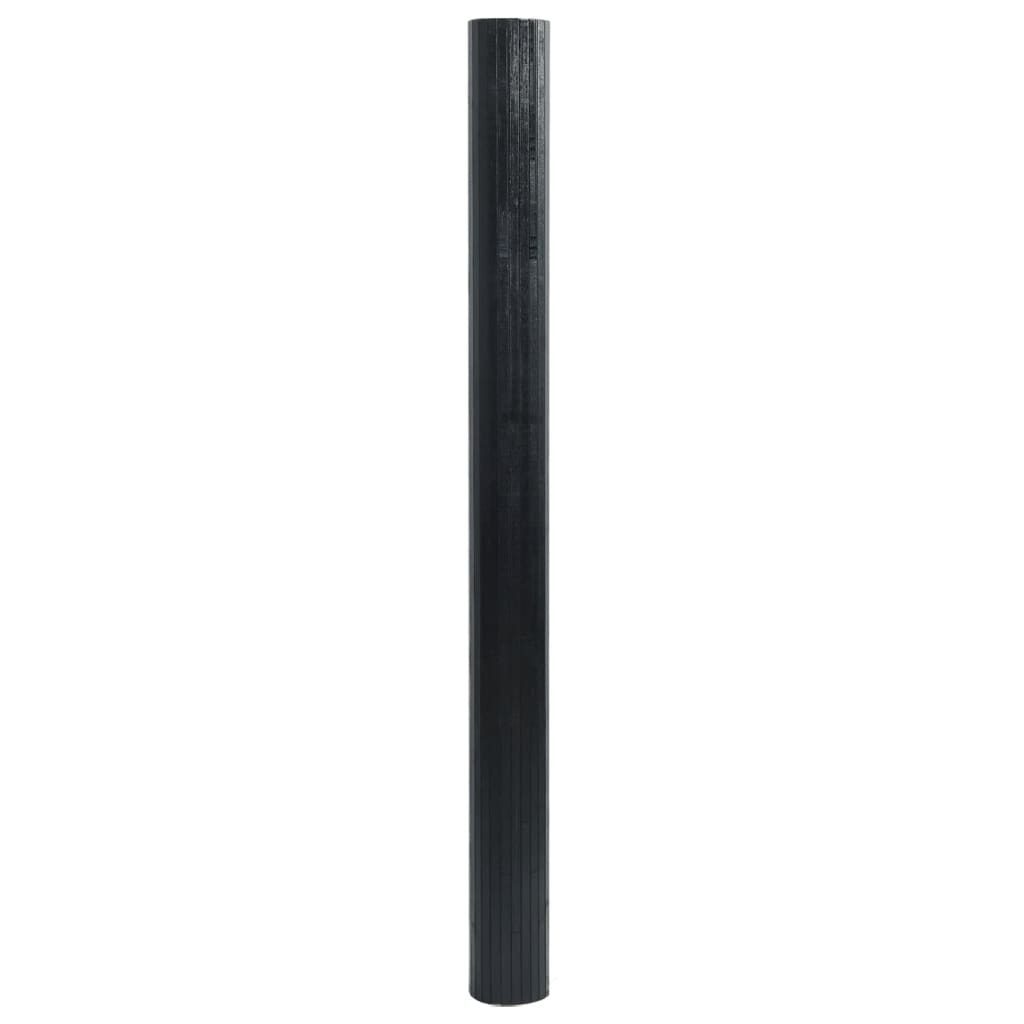 VidaXL Bodenteppich, rechteckig, 60 x 300 cm, Bambus, Schwarz