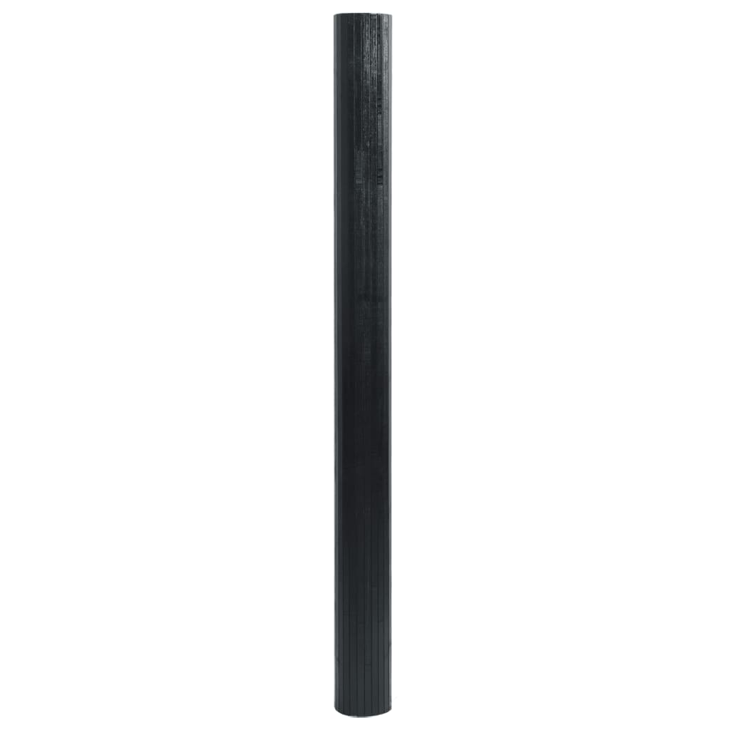 VidaXL Bodenteppich, rechteckig, 60 x 500 cm, Bambus, Schwarz