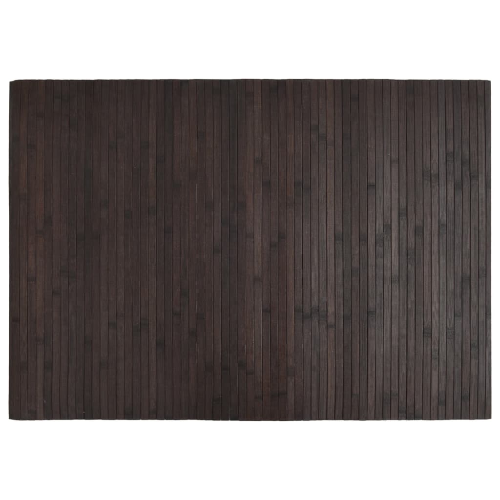 VidaXL Bodenteppich, rechteckig, 70 x 100 cm, Bambus, Dunkelbraun