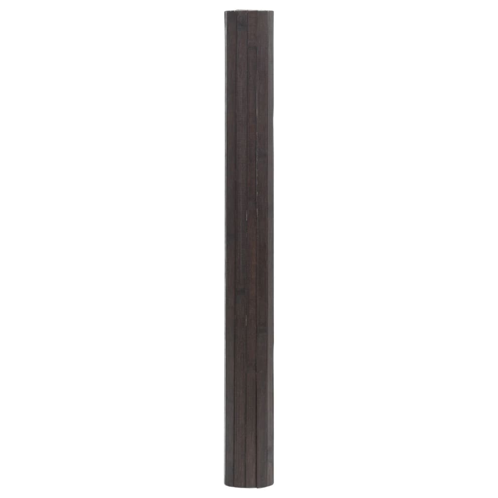 VidaXL Bodenteppich, rechteckig, 70 x 100 cm, Bambus, Dunkelbraun