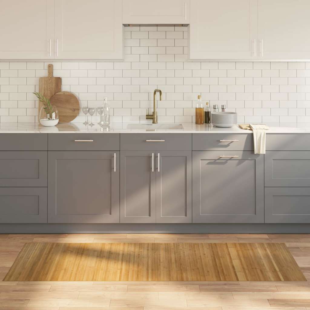 Vidaxl vloerkleed rechthoekig 70x200 cm bamboe naturel
