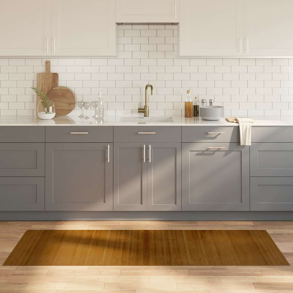 VidaXL Teppich gerade 70x200 cm Bambus braun