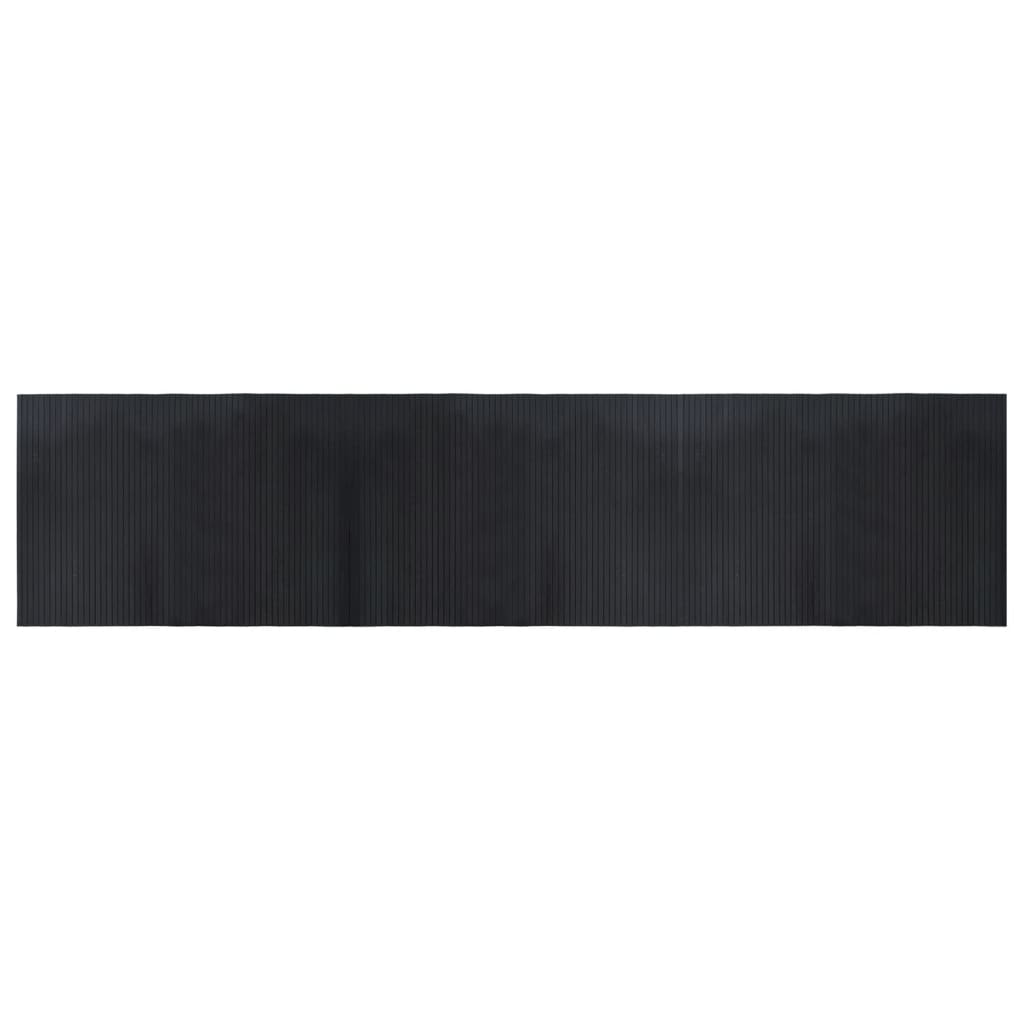 VidaXL Bodenteppich, rechteckig, 70 x 300 cm, Bambus, Schwarz