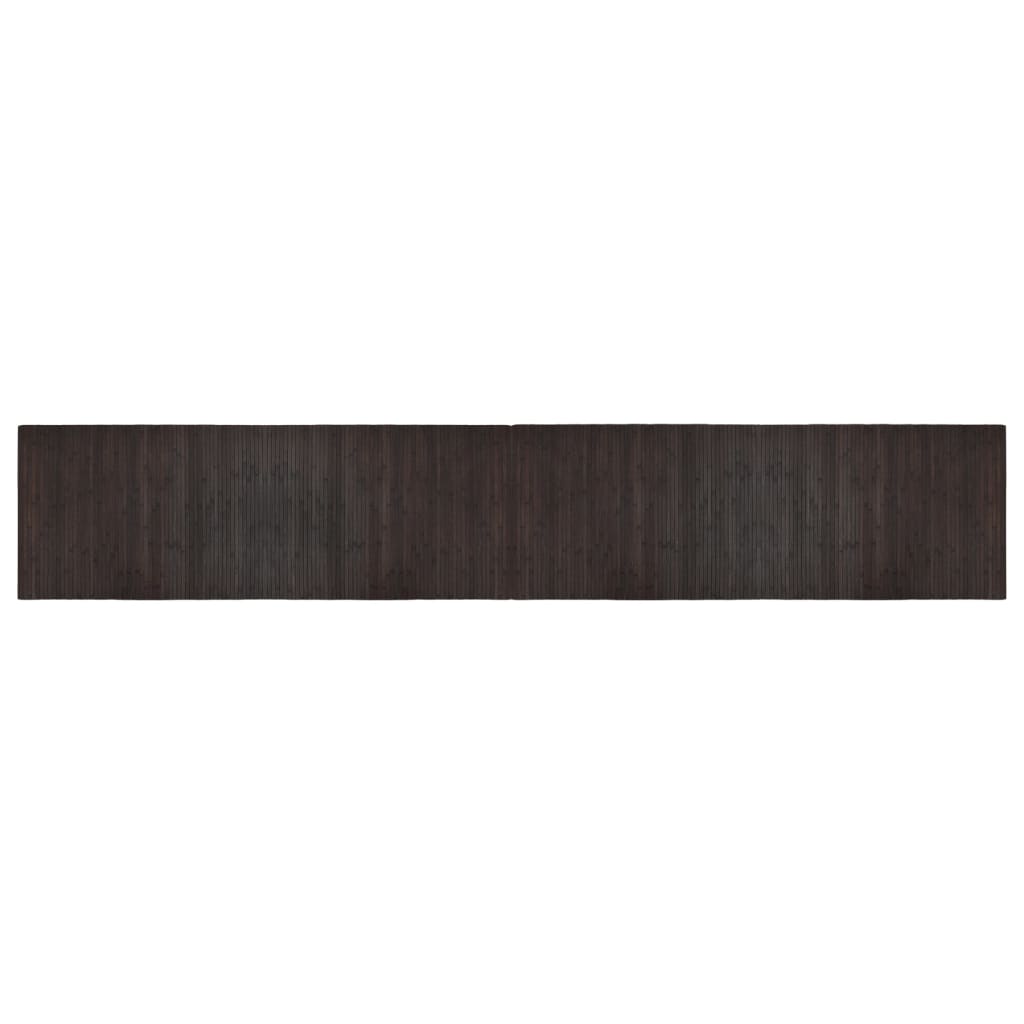 VidaXL Bodenteppich, rechteckig, 70 x 400 cm, Bambus, Dunkelbraun