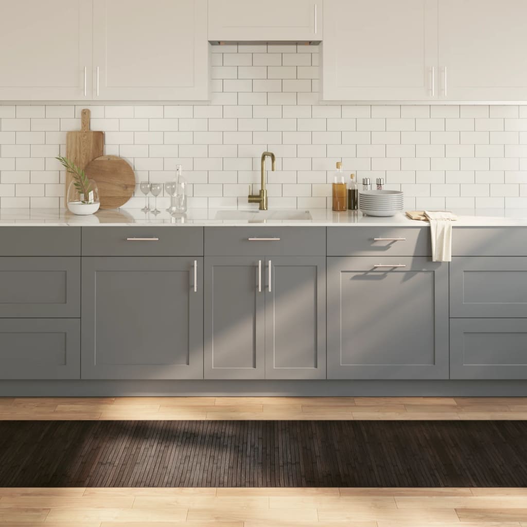 Vidaxl Teppich gerade 70 x 500 cm Bambus dunkelbraun
