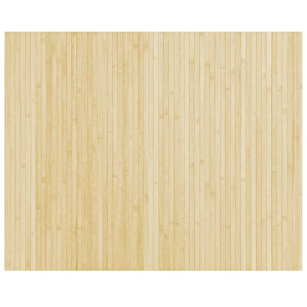 VidaXL Bodenteppich Rechteckig 80x100 cm Bambus Hell Natur