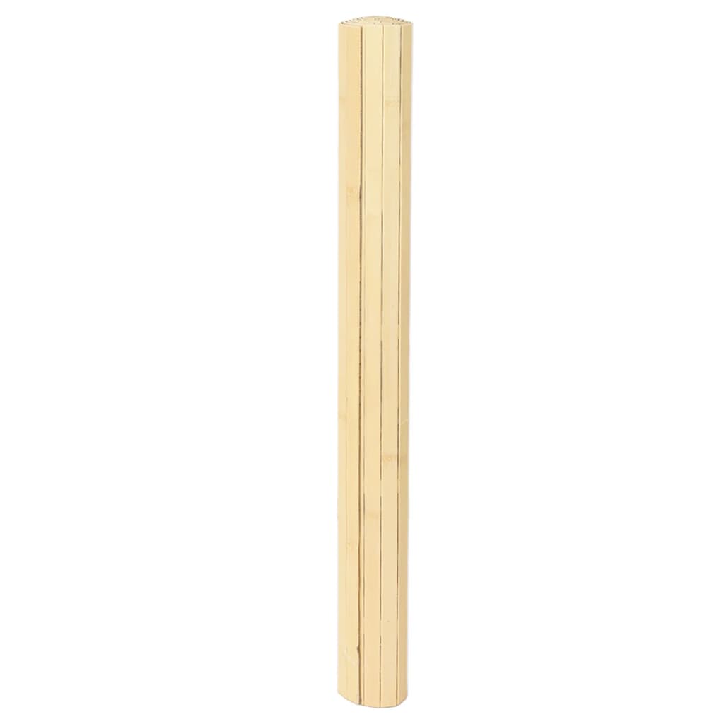 VidaXL Bodenteppich Rechteckig 80x100 cm Bambus Hell Natur