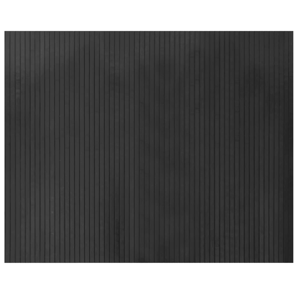 VidaXL Bodenteppich, rechteckig, 80 x 100 cm, Bambusgrau