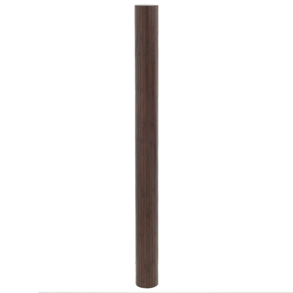 Vidaxl vloerkleed rechthoekig 80x200 cm bamboe donkerbruin