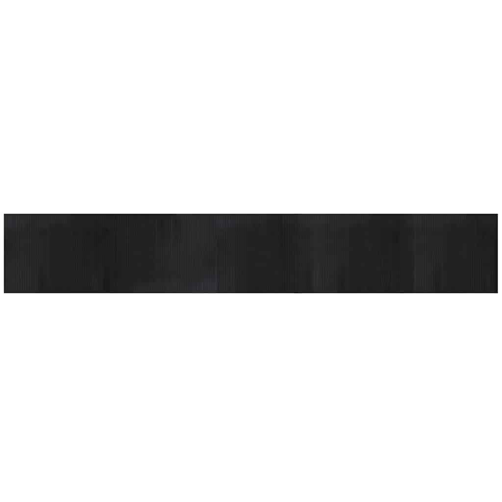 VidaXL Teppich gerade 80x500 cm Bambus schwarz