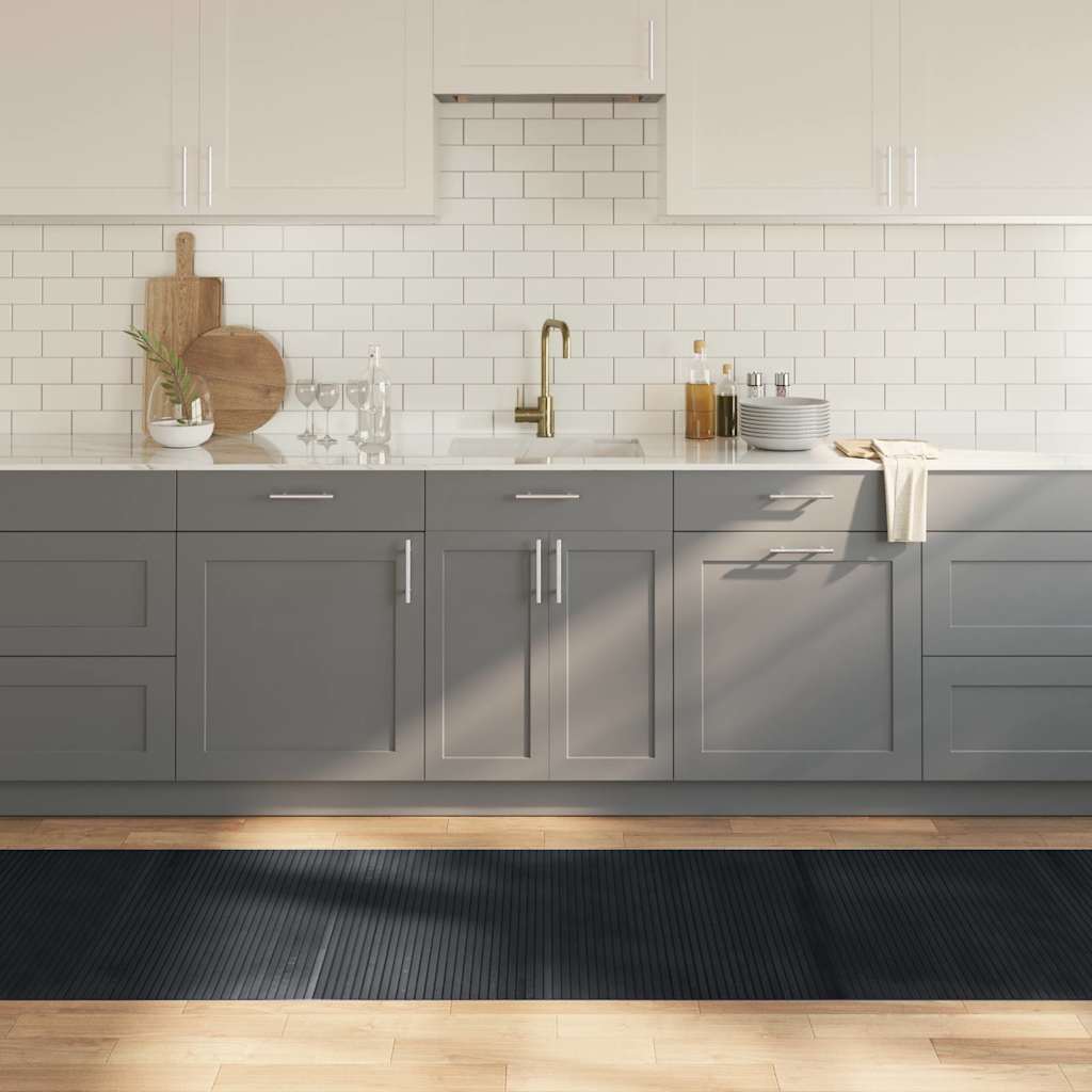VidaXL Teppich gerade 80x500 cm Bambus schwarz