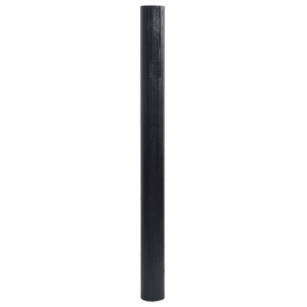 Vidaxl vloerkleed rechthoekig 100x200 cm bamboe zwart