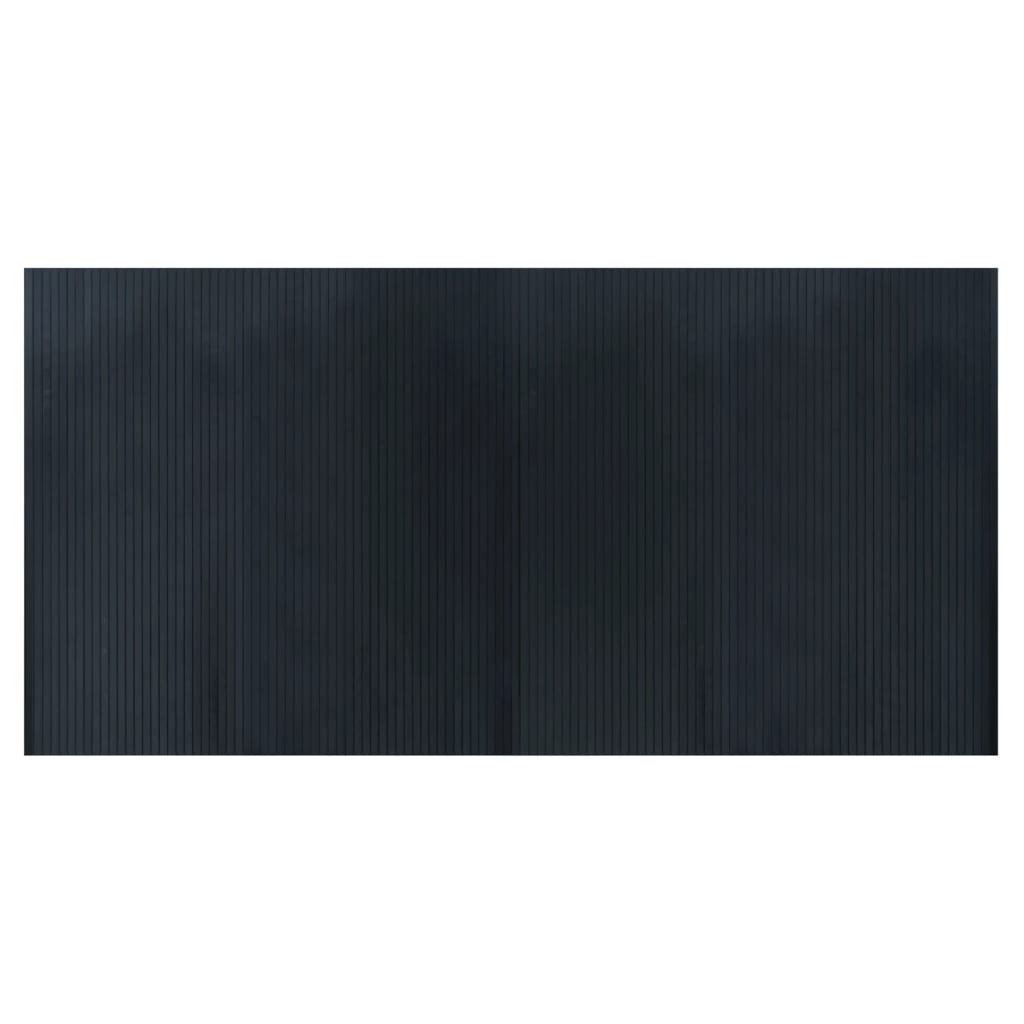 VidaXL Bodenteppich, rechteckig, 100 x 200 cm, Bambusgrau