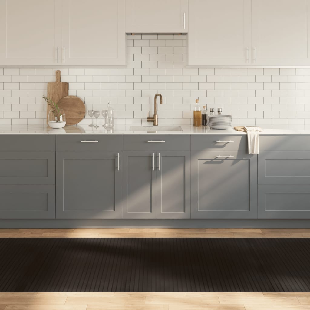 VidaXL Teppich gerade 100x400 cm Bambus dunkelbraun