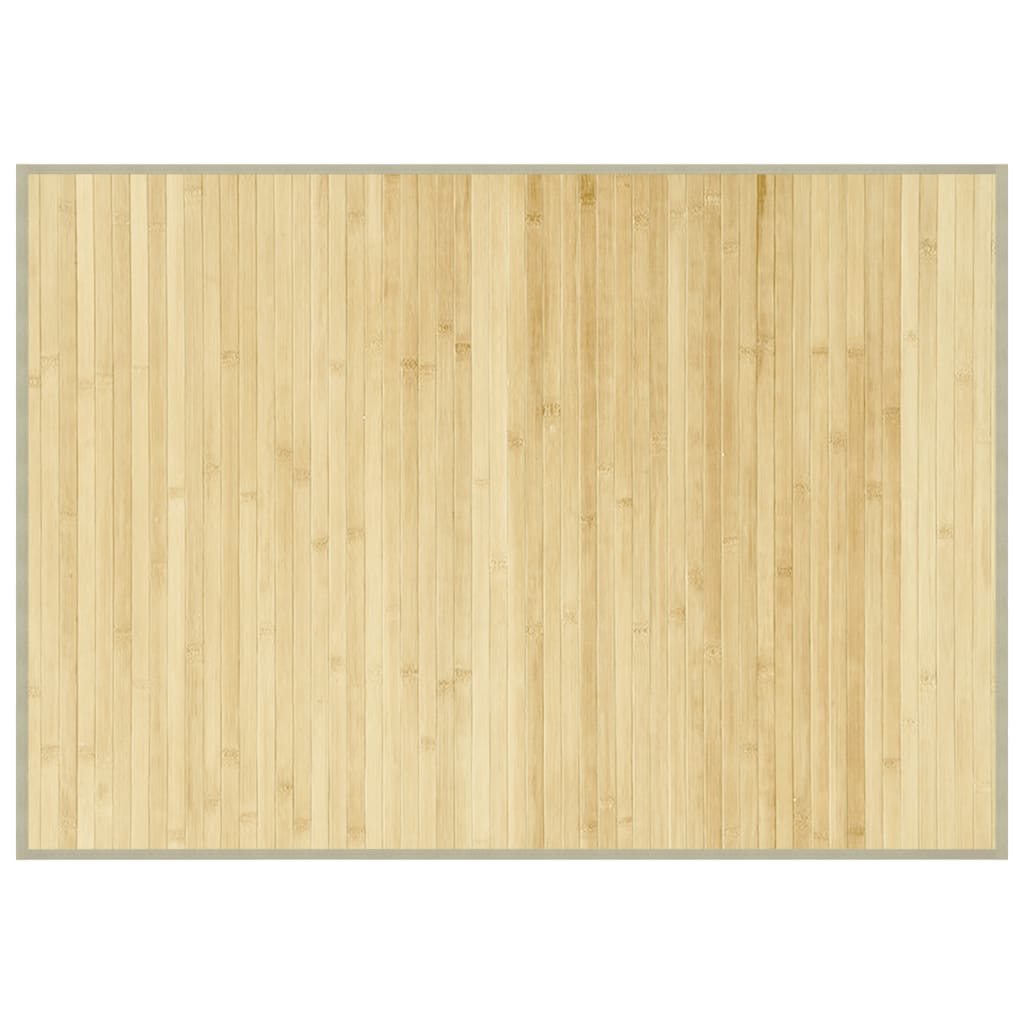 VidaXL Bodenteppich Rechteckig 70x100 cm Bambus Hell Natur