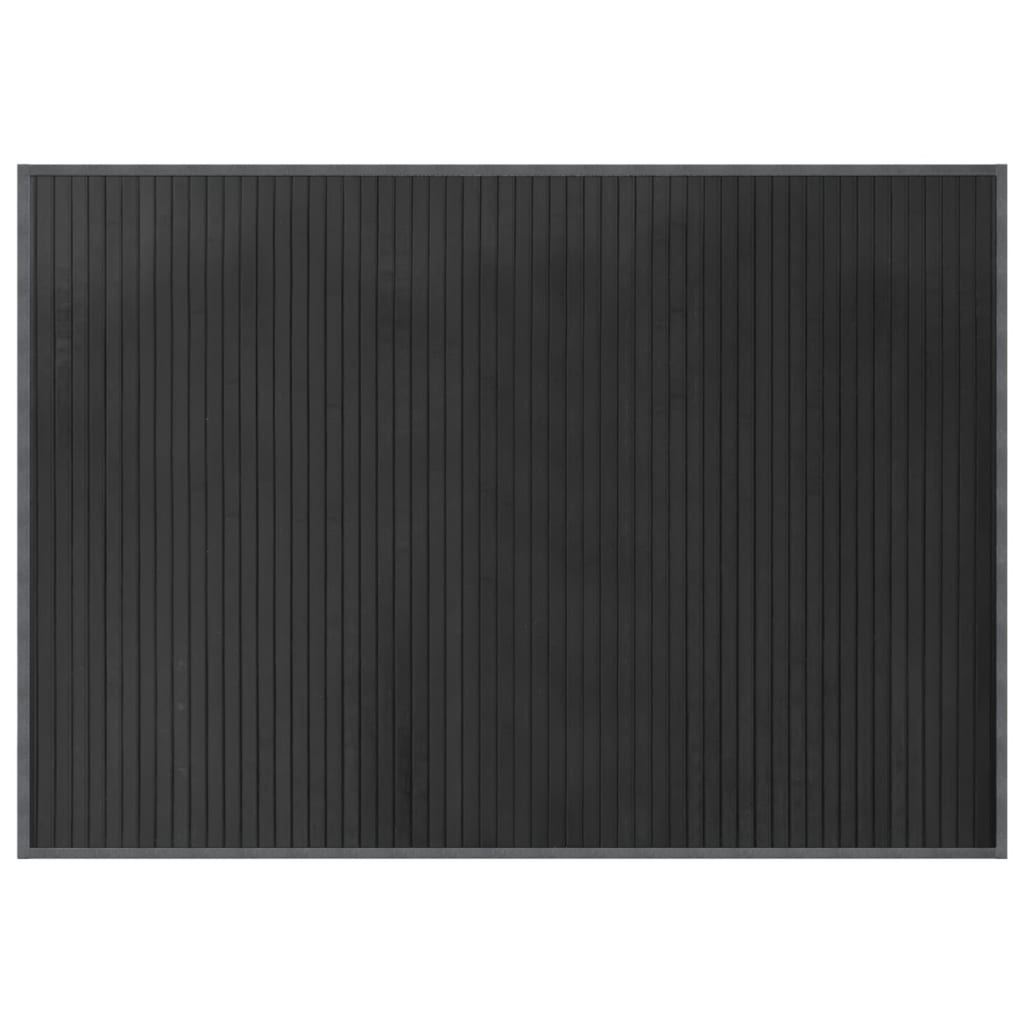 VidaXL Bodenteppich, rechteckig, 70 x 100 cm, Bambusgrau