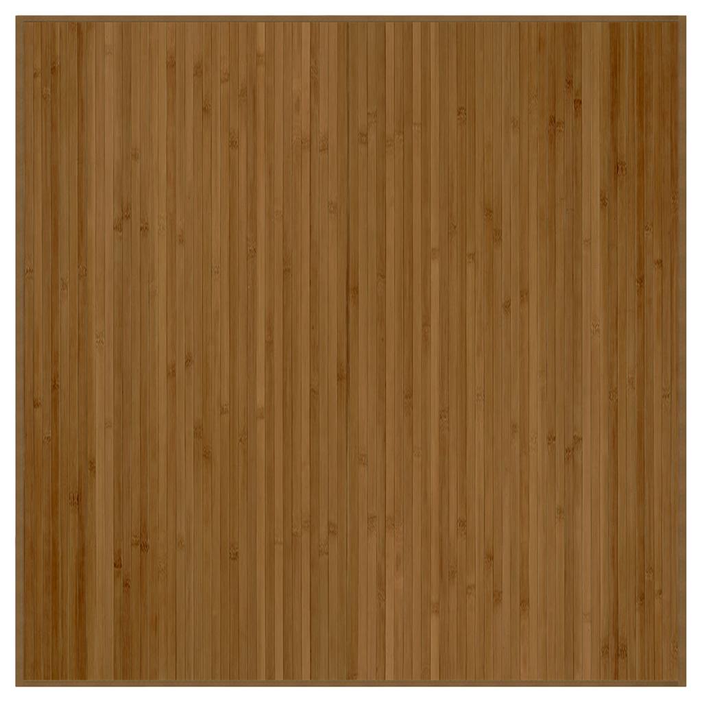 VidaXL Quadratischer Teppich 100x100 cm Bambusbraun