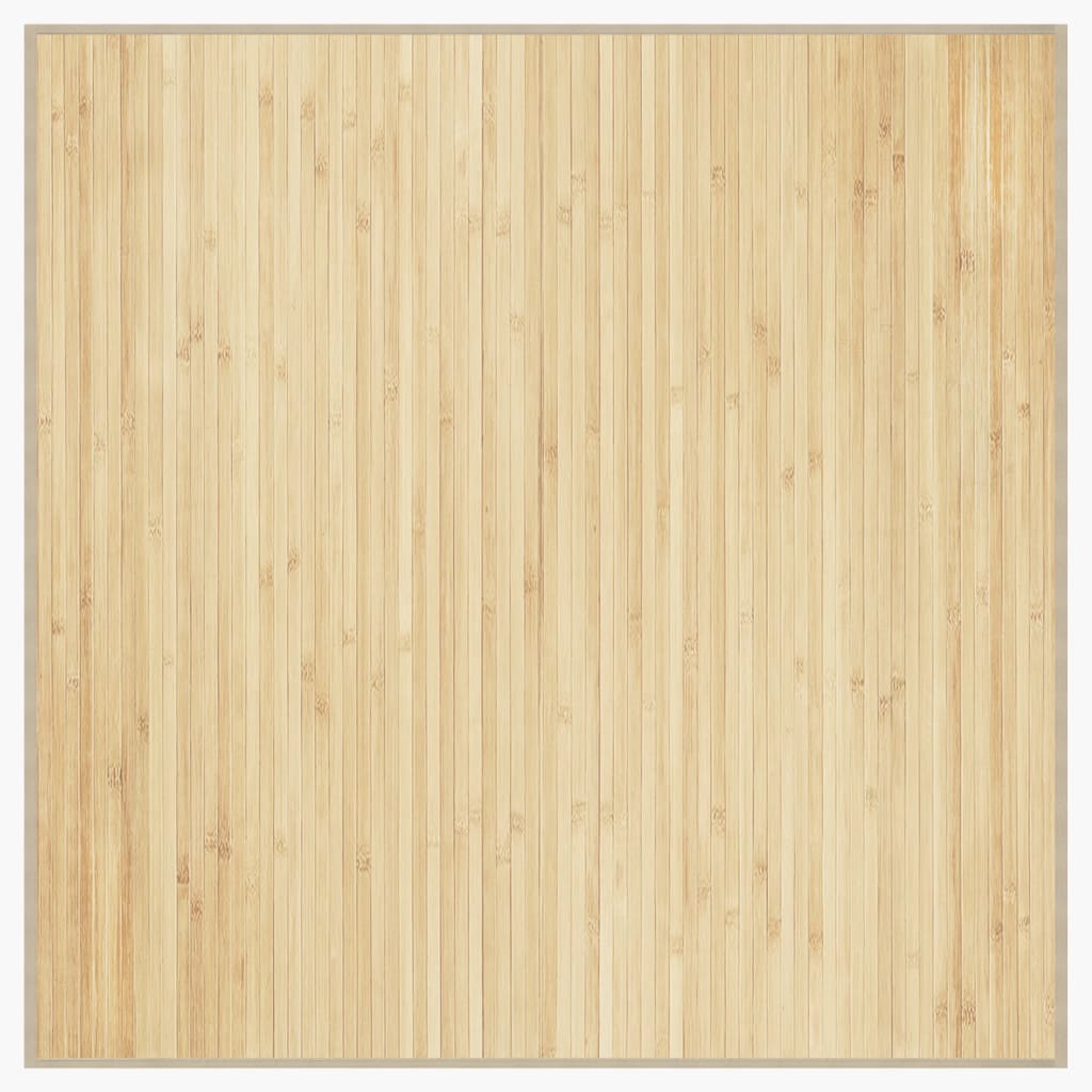 VidaXL Quadratischer Teppich 100x100 cm Bambus Hell Natur