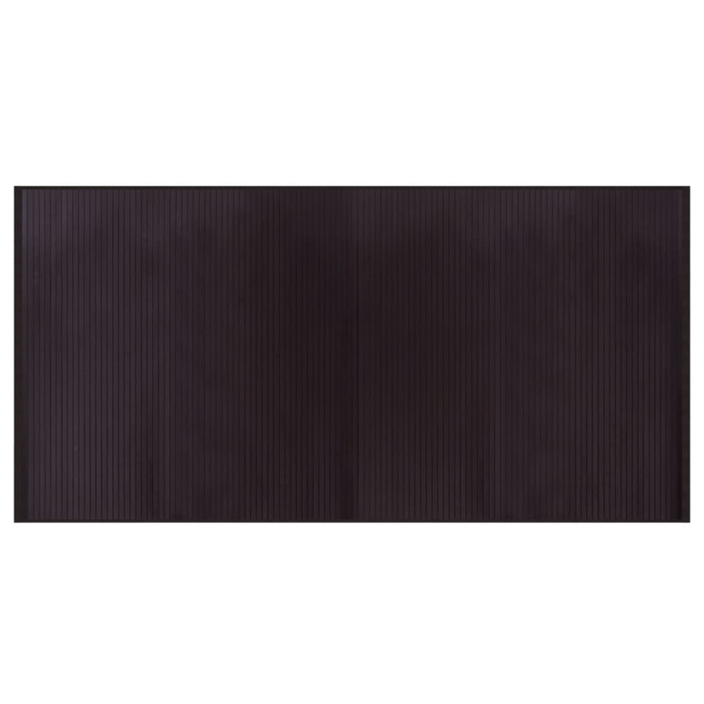VidaXL Rechteckiger Teppich 100x200 cm Bambus Dunkelbraun