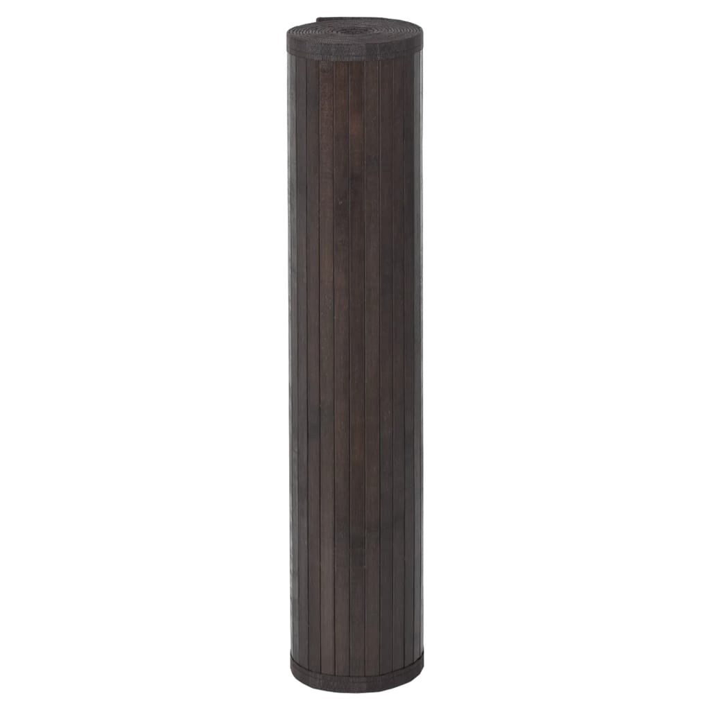 VidaXL Rechteckiger Teppich 100x200 cm Bambus Dunkelbraun