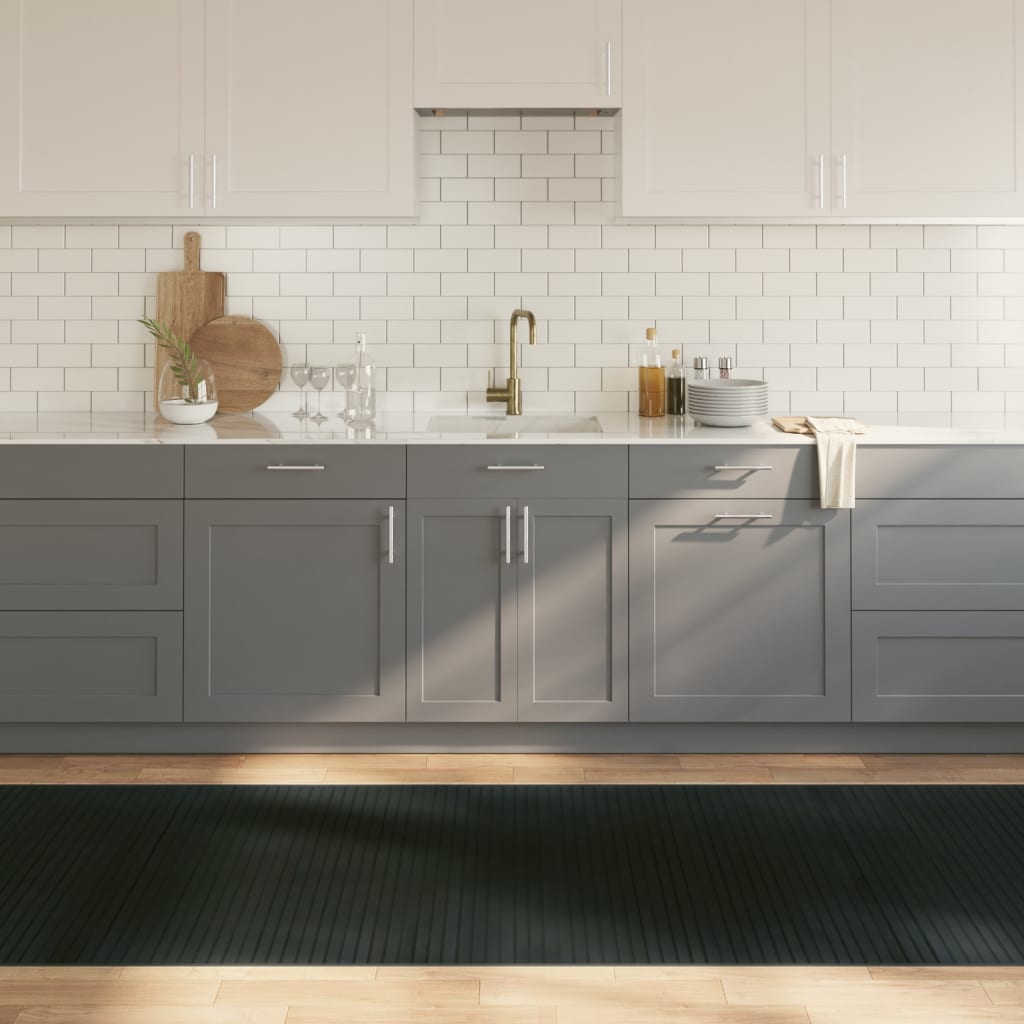 VIDAXL Gerader Hals 100x500 cm Bambusgrau